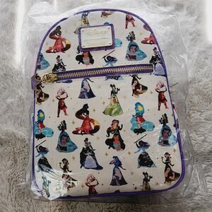 NEW Loungefly Exclusive Disney Princesses Dress Mini Backpack White Purple